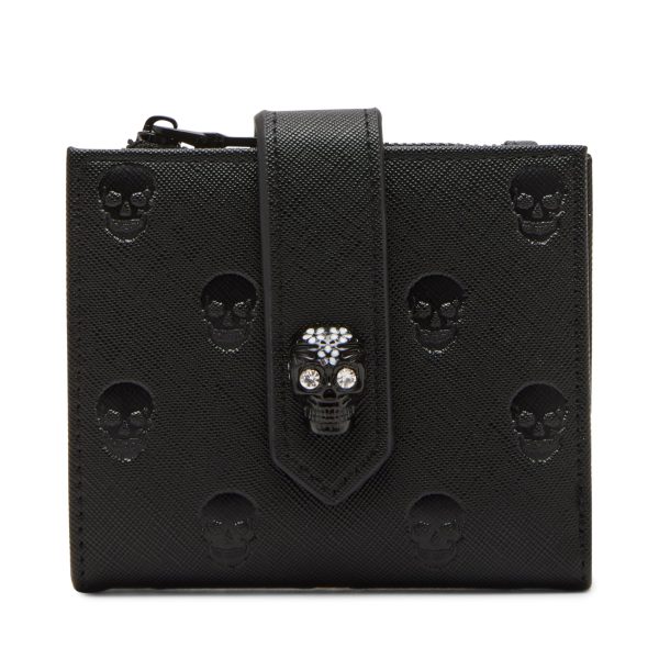 Black skull bifold wallet
