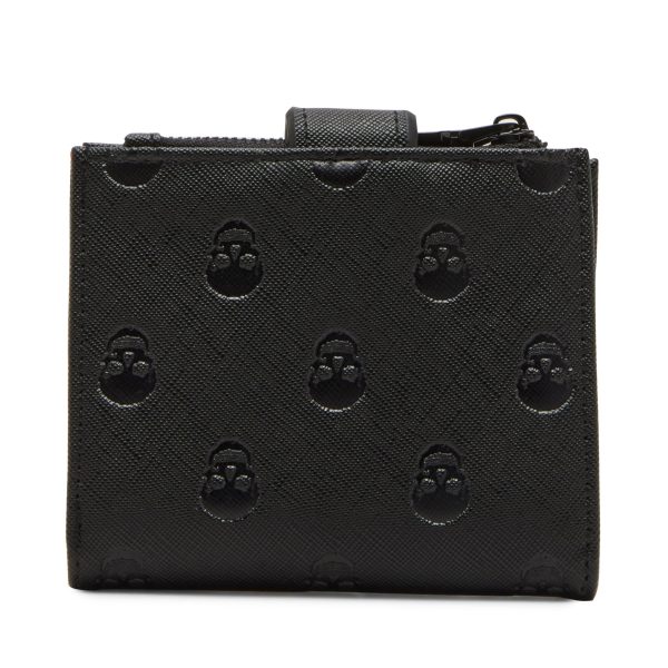 Black skull bifold wallet