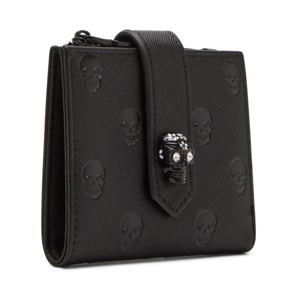 Black skull bifold wallet