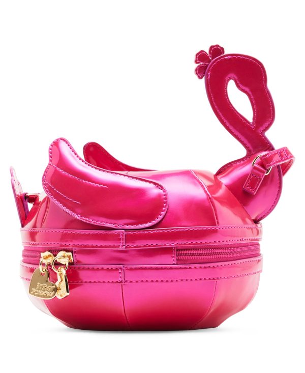 Pink Swan Shopping Crossbody Bag