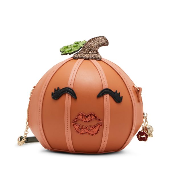 Pumpkin smiley face personalised handbag