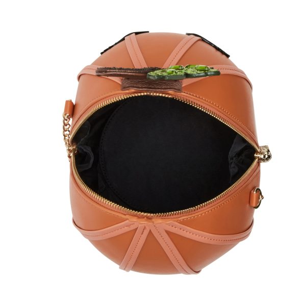 Pumpkin smiley face personalised handbag