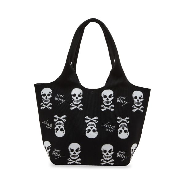 Simple Skull Print Shopping Tote