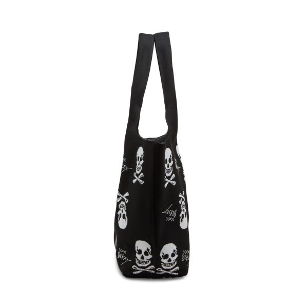 Simple Skull Print Shopping Tote