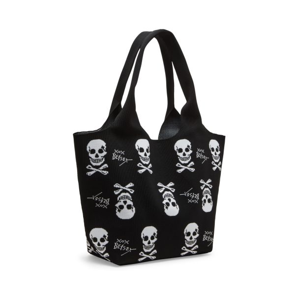 Simple Skull Print Shopping Tote