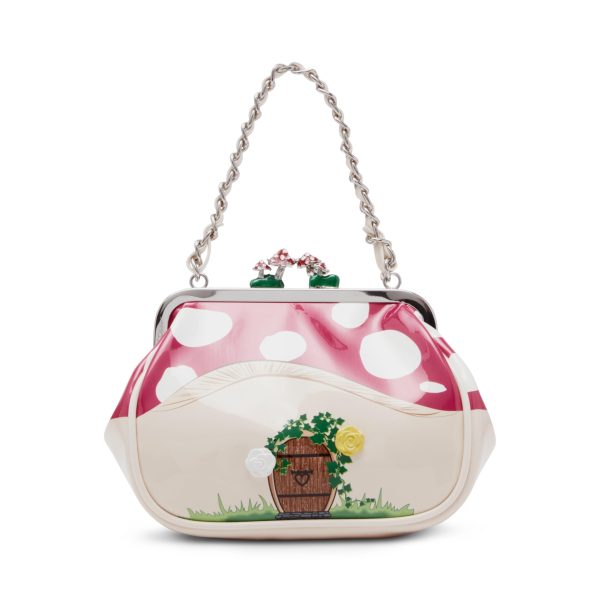 Vintage Mushroom Kiss Shopping Tote Bag