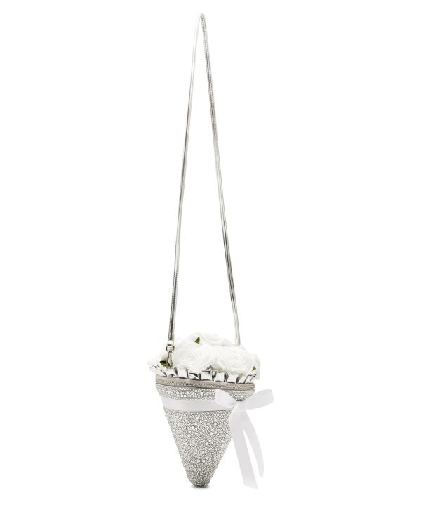 White floral crossbody bag