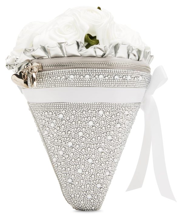 White floral crossbody bag