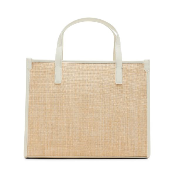 Woven floral shopping tote